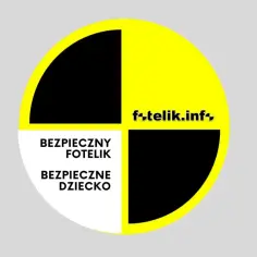 Logo fotelik.info z hasłami "Bezpieczny fotelik", "Bezpieczne dziecko". Wyjaśnia przyczyny różnic w wynikach testów zderzeniowych fotelików w rankingach.