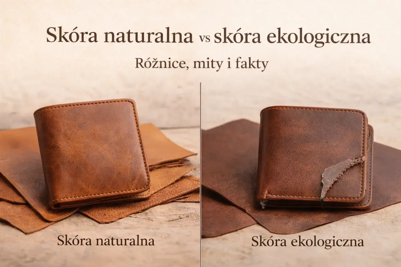 Jak odróżnić skórzane buty od syntetycznych zamienników eco-leather? Porównanie portfeli: naturalna skóra vs skóra ekologiczna.