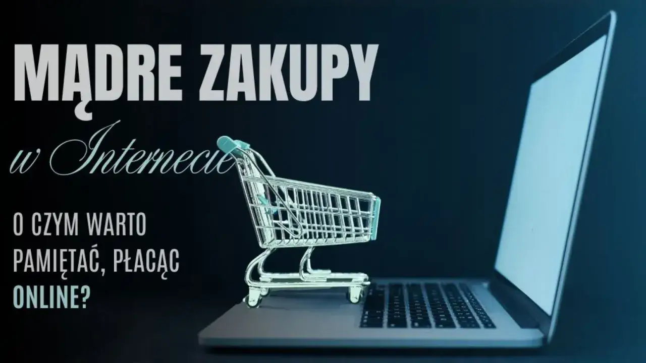 Mądre zakupy w Internecie: jak sprawdzić czy sklep internetowy jest legalny i bezpieczny? Miniaturowy wózek na laptopie.