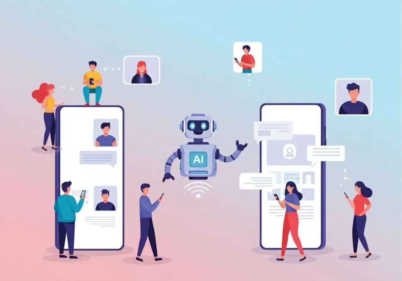 Chatbot AI wspiera handel i obsługę klienta, łącząc ludzi przez smartfony i komunikatory.