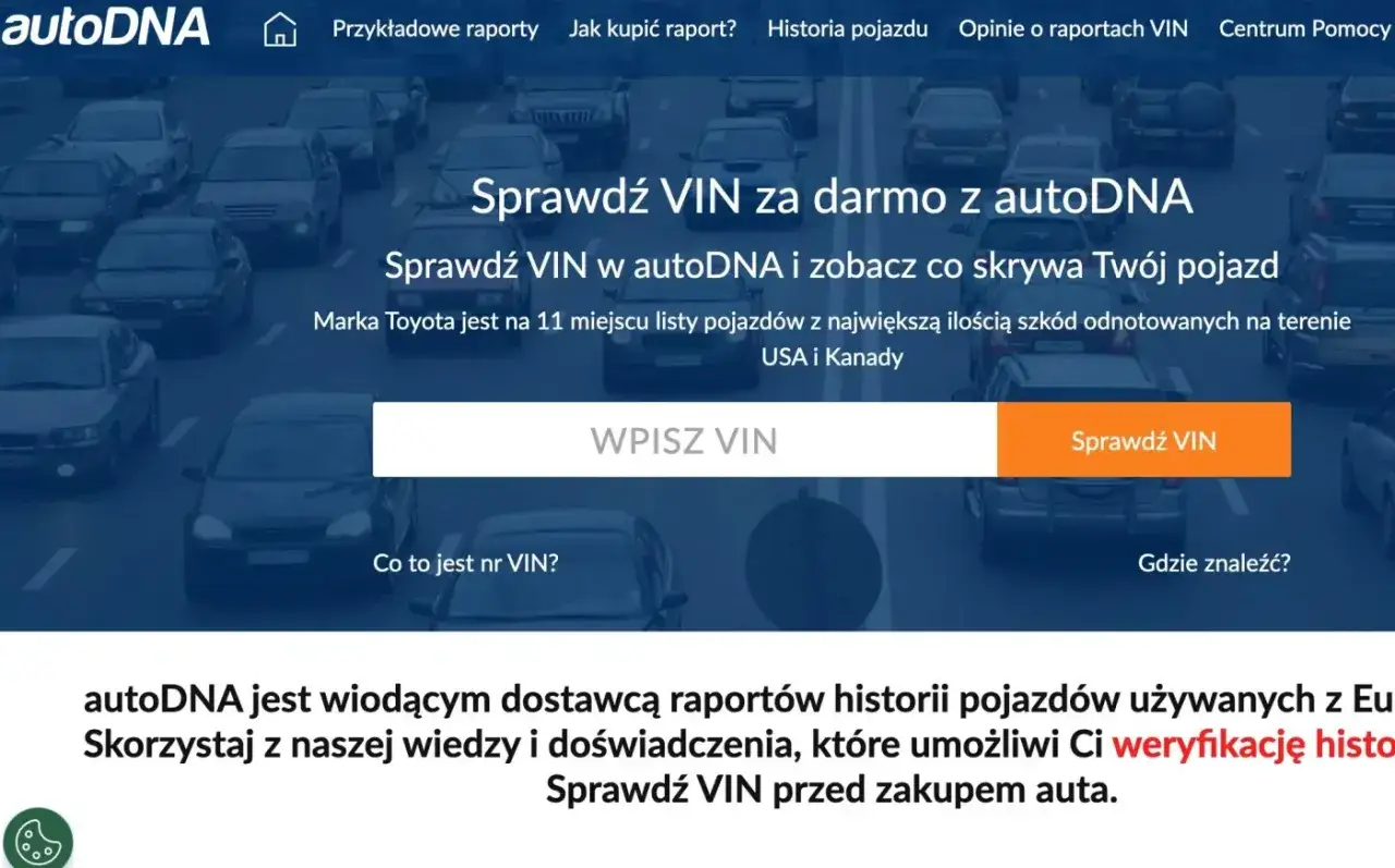 Jak sprawdzić historię pojazdu po numerze VIN przed transakcją? Wpisz VIN na autoDNA, by poznać przeszłość auta.