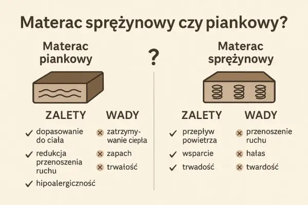 Materac piankowy czy sprężynowy? Wybierz najlepszy dla kręgosłupa