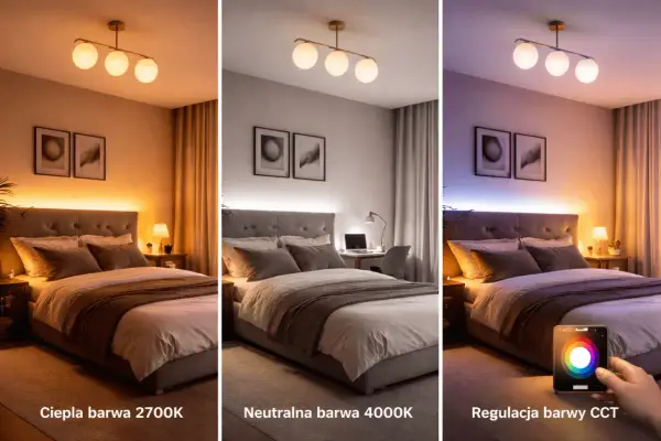 Oświetlenie LED w sypialni: Barwa, lumeny, inspiracje dla snu