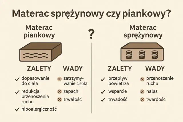 Materac piankowy czy sprężynowy? Wybierz najlepszy dla kręgosłupa